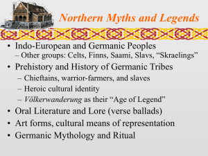 Northern Myths and Legends • Indo-European and Germanic Peoples