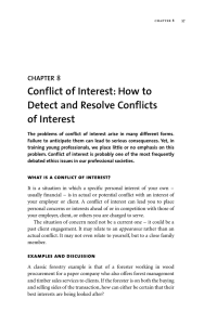 Conflict of Interest: How to Detect and Resolve Conflicts of Interest 8