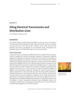 Siting Electrical Transmission and Distribution Lines Section V background