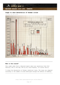 WESTERN EUROPE 1939-1945: HAMBURG Graph to show devastation of German cities