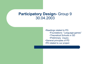 Participatory Design- 30.04.2003