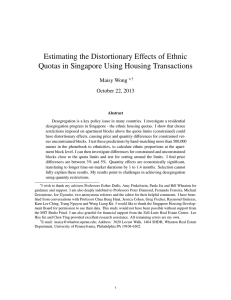 Estimating the Distortionary Effects of Ethnic Maisy Wong October 22, 2013