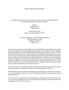 NBER WORKING PAPER SERIES ON LISTED FIRM INVESTMENT IN CHINA?