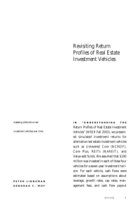 Revisiting Return Profiles of Real Estate Investment Vehicles