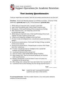 Test Anxiety Questionnaire