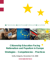 Citizenship Education Facing Nationalism and Populism in Europe N
