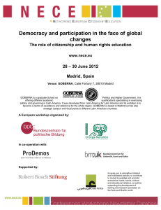 Democracy and participation in the face of global changes