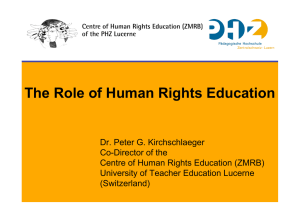 The Role of Human Rights Education