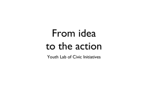 From idea to the action Youth Lab of Civic Initiatives