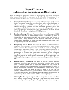 Beyond Tolerance: Understanding, Appreciation and Celebration