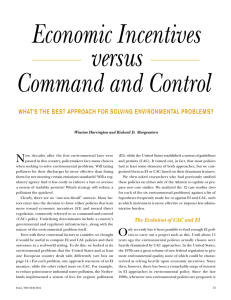 Economic Incentives versus Command and Control N