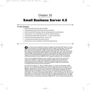 Small Business Server 4.5 Chapter 16 In This Chapter