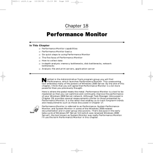 Performance Monitor Chapter 18 In This Chapter