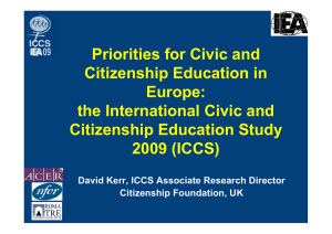 Priorities for Civic and Citizenship Education in Europe: the International Civic and