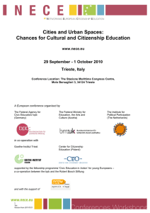 Cities and Urban Spaces: Chances for Cultural and Citizenship Education Trieste, Italy