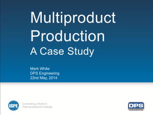 Multiproduct Production  A Case Study