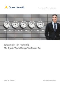 Expatriate Tax Planning The Smarter Way to Manage Your Foreign Tax