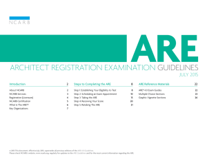 ARCHITECT REGISTRATION EXAMINATION  GUIDELINES JULY 2015