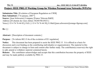Project: IEEE P802.15 Working Group for Wireless Personal Area Networks...