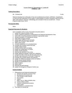 Chabot College Fall 2010  Course Outline for Administration of  Justice 60