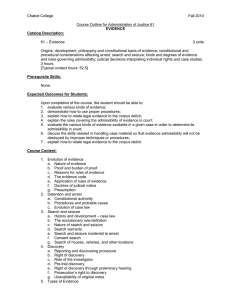 Chabot College Fall 2010  Course Outline for Administration of Justice 61