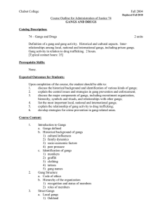 Chabot College Fall 2004  Course Outline for Administration of Justice 74