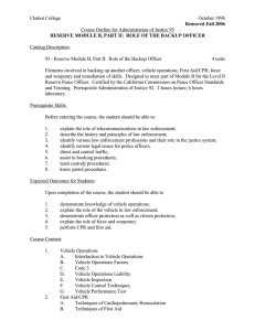 Chabot College October 1996  Course Outline for Administration of Justice 93