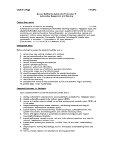 Chabot College Fall 2012 Course Outline for Automotive Technology 4