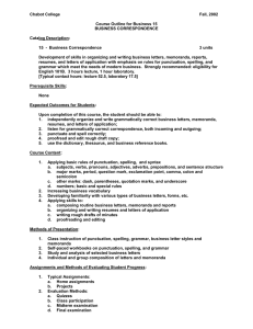Chabot College  Fall, 2002 Course Outline for Business 15