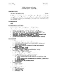 Chabot College  Fall, 2002 Course Outline for Business 36