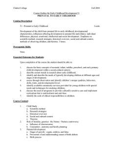 Chabot College Fall 2004  Course Outline for Early Childhood Development 51