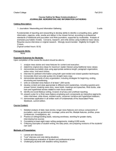 Chabot College Fall 2010 Course Outline for Mass Communications 1