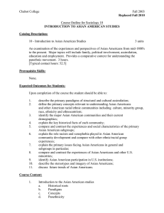 Chabot College Fall 2003  Course Outline for Sociology 10
