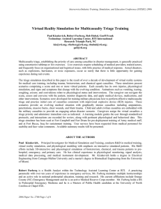 Virtual Reality Simulation for Multicasualty Triage Training