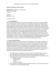 Philosophy 65: Proposal R. Silver; R. Dinwiddie/Page 1 Theory of Knowledge