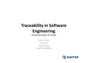 T bilit i S ft Traceability in Software  Engineering