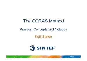 The CORAS Method Process, Concepts and Notation Ketil Stølen CORAS
