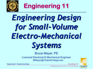 Engineering Design for Small-Volume Electro-Mechanical Systems