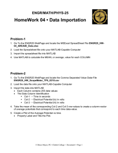 • Data Importation HomeWork 04 ENGR/MATH/PHYS-25 Problem-1