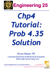 Chp4 Tutorial: Prob 4.35 Solution