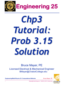 Chp3 Tutorial: Prob 3.15 Solution