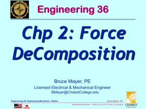 Chp 2: Force DeComposition Engineering 36 Bruce Mayer, PE