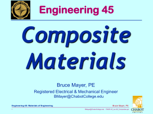 Composite Materials Engineering 45 Bruce Mayer, PE
