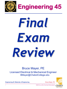 Final Exam Review Engineering 45