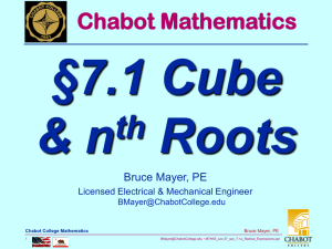 §7.1 Cube &amp; n Roots th