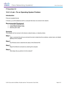 12.2.1.4 Lab - Fix an Operating System Problem Introduction IT Essentials 5.0