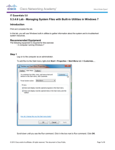 5.3.4.6 Lab - Managing System Files with Built-in Utilities in... Introduction IT Essentials 5.0