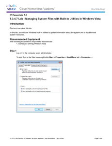 5.3.4.7 Lab - Managing System Files with Built-in Utilities in... Introduction IT Essentials 5.0