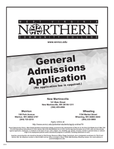 O General Admissions Application