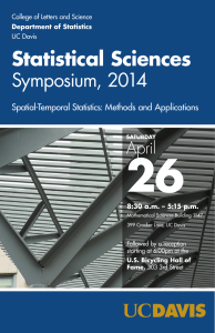 26 Statistical Sciences Symposium, 2014 April